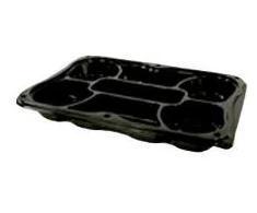 Antalis Plastikinis indas su dangteliu, 350x245x40mm A-PET, įvairių spalvų, dėžutė po 25 rinkinius, maistui tinkamas