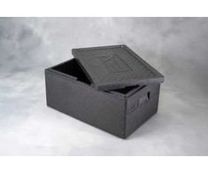 Antalis Termo putplasčio maišas EPP 1/1GN su žemu juodu dangčiu, išoriniai matmenys 595x390x277 mm, 40 litrų