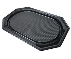 Antalis Padėklas 36x54 cm didelis plastikinis PET juodas dangtis 73705, 10 vnt./kartoninėje dėžėje