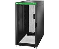APC Easy Rack 600mm/24U/1200mm, su stogu, šonine panele, ratukais, kojelėmis ir 4 laikikliais, be dugno, juodas | Schneider Electric