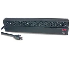 APC Rack PDU, bazinis, 1U, 20A, 120V, juodas, NEMA 5-20P, 10x NEMA 5-20R, 3,66 m, 120 V, 50–60 Hz