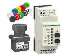 Schneider Electric Rinkinys belaidis valdymo mygtukas XB5R 22mm SPD + IMT 24-240V AC/DC imtuvas XB5RFA02