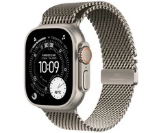 Apple 49mm natūralaus titano Milanese kilpa – didelė