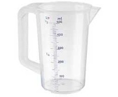 aps Matavimo indas 0,5 litro su rankena Ø90xH140 mm polipropilenas, 1 vnt.