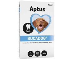 Aptus Bucadog kramtomosios plokštelės – didelės, 8 vnt. (141 g)