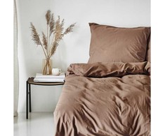 Patalynės komplektas Arctic Nordisk Textil patalynės rinkinys NT Kelly raw umber GOTS Percale