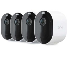Arlo Pro 6 2K+ apsaugos kamera, 4 kamerų, IP apsaugos kamera, lauko, laidinė ir belaidė, 7,5 m, „Amazon Alexa“ ir „Google Assistant“, automatinė