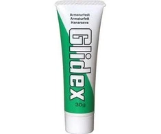 UNIPAK Glidex armatūros tepalas, 30 g tūbelė, pagaminta iš 100 % gryno, silpno kvapo silikoninio aliejaus.
