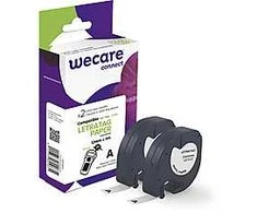WECARE ARMOR juosta, skirta DYMO S0721510, juoda/balta, 2 x 12 mm x 4 m