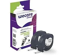 WECARE ARMOR juosta, skirta DYMO S0721510, juoda/balta, 2 x 12 mm x 4 m