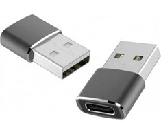Adapteris USB A 2.0 to USB C ART C14 OTG juodas