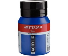 Amsterdam Akrilinė dažai - Amsterdanas - PHTHALO MĖLYNA - 500ml - Atsparumas šviesai - Ilgaamžis