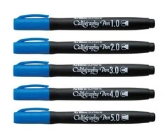Artline Supreme kaligrafijos rašikliai, 5 vnt., mėlyni