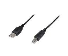 USB kabelis Digitus USB-A - USB-B 0,5 m Juodas (AK-300105-005-S)