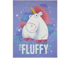 Associated Weavers Minions Fluffy Unicorns De Luxe vaikiškas kilimėlis 95x125