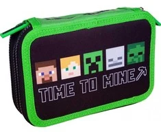 Astra pieštukų dėklas Jumbo BW Minecraft AC3 trivietis pieštukų dėklas