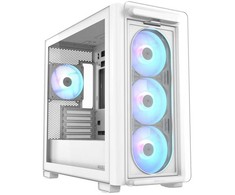 ASUS A23 PLUS TG ARGB Baltas, PC, Balta, micro ATX, Mini-ITX, Kelių tipų, 16,5 cm, 38 cm