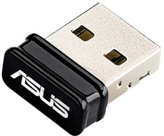 ASUS USB-N10 Nano B1 N150, Vidinis, Belaidis, USB, WLAN, 150 Mbit/s, Juoda