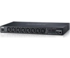 ATEN 1U 16A 8 lizdų valdomas banko matuoklis PDU + Nemokama Eco PDU valdymo programinė įranga, Stebimas, 1U, Horizontalus, Metalas, Juoda, 8 kintamosios srovės lizdai