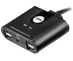 ATEN 2 prievadų USB 2.0 periferinių įrenginių bendrinimo įrenginys, juodas