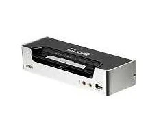 ATEN 2 prievadų USB HDMI KVM jungiklis su garso ir USB 2.0 šakotuvu (pridedami KVM kabeliai), 1920 x 1200 pikselių, WUXGA, 5,35 W, juoda, pilka