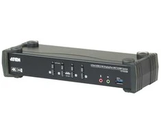 ATEN 4 prievadų USB 3.0 4K DisplayPort MST KVMP komutatorius, 4096 x 2160 pikselių, 4K Ultra HD, 4,89 W, juodas