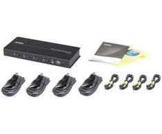 ATEN 4 prievadų USB KM perjungiklis, juodas