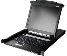 Aten 8 prievadų 17" LCD KVMP komutatorius su vokiška klaviatūra