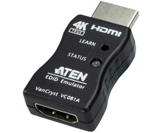 ATEN True 4K HDMI EDID emuliatoriaus adapteris, 3840 x 2160 pikselių, Juoda, Plastikas, HDMI, 20 vnt., 1,64 kg