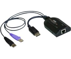 ATEN USB - DisplayPort į Cat5e/6 KVM adapterio kabelis (CPU modulis), USB, USB 2.0, Juodas, 56 mm, 91 mm, 21 mm
