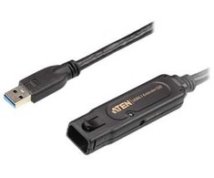 ATEN USB 3.1 Gen1 prailginimo kabelis (10 m), 10 m, USB A, USB A, USB 3.2 Gen 1 (3.1 Gen 1), 5 Gbit/s, juodas