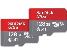 Atminties kortelė SanDisk Ultra Micro SDXC 128 GB + 128 GB 10 klasės UHS-I/U1 A1 (SDSQUAB-128G-GN6MT) kortelė