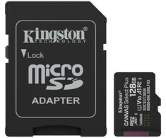Kingston Technology 128GB Micro SDXC Canvas Select Plus Gen3 150MB/s A1 kortelė + adapteris, 128 GB, Micro SDXC, Class 10, UHS-I, 150 MB/s, Class 1 (U1)