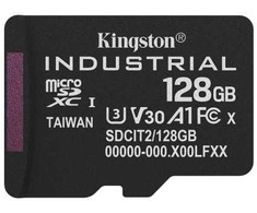 Kingston Technology 128GB Micro SDXC Industrial C10 A1 pSLC kortelė, vienetinis pakuotė be adapterio, 128 GB, MicroSD, 10 klasė, UHS-I, 100 MB/s, 80 MB/s