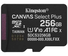 „Kingston Technology“ 256 GB „micSDXC Canvas Select Plus Gen3 150R A1“ atminties kortelės pakuotė be ADP