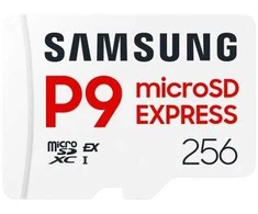 SAMSUNG P9 Express Micro SD Express Card 256GB 4K UHD NVMe 1.3 800 MB/s Read 200 MB/s Write Atminties kortelė for Nintendo Switch 2