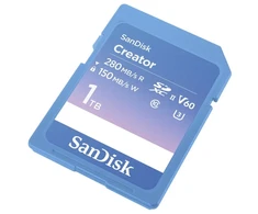 „SanDisk Creator SDXC 1 TB“ 10 klasės UHS-II/U3 V60 atminties kortelė (SDSDXEP-1T00-GNCIS)
