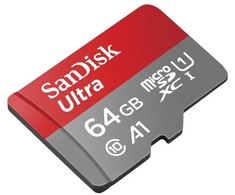 Tab SanDisk Ultra Micro SDXC 64 GB klasė 10 UHL- / U1 A1 (SDSQUAB- 064G- GN6FA)