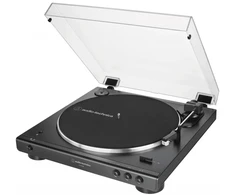 Audio-Technica AT-LP60XBT, Diržinės pavaros garso patefonas, Pilnai automatinis, Juoda, Aliuminis, 33 1/3,45 aps./min., 33 1/3,45 aps./min.