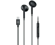 Celly UP1300TYPEC - USB-C stereofoninės laidinės ausinės, laidinės, skambučiai / muzika, 20–20000 Hz, 50 g, laisvų rankų įranga, juodos