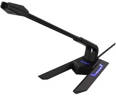 Stalinis USB mikrofonas su LED DELTACO juodas / MF-104