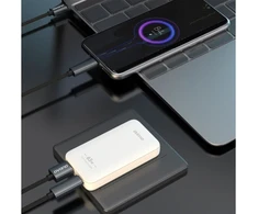 Ausinės Ladowarka jungiama į tinklą GaN Dudao A65Q 65W USB-A / USB-C PD ultracienka - biala
