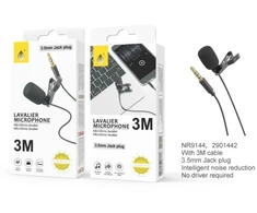 Ausinės MTK OnePlus mikrofon med clips - Sort - 3 meter kabelis - Mini Jack