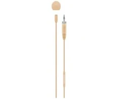 Ausinės „Sennheiser MKE ESSENTIAL BEIGE EW“ – miniatiūrinis visakryptis mikrofonas, smėlio spalvos, su 3,5 mm jungtimi