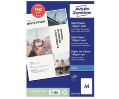 AVERY Avery 2579-100, Inkjet, A4, Baltas, 100 sheets, Canon, Epson, HP, Lexmark standard inkjet printers, 210 mm