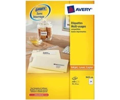 Lipnios etiketės Avery Zweckform, 70x35mm, A4, 24 etiketės lape, 100 lapų, baltos spalvos
