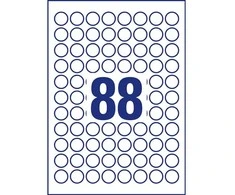 AVERY Zweckform identifikavimo etiketės, skersmuo: 20 mm, baltos, apvalios, nuimamos, nepadengtas popierius, - 1 vnt. (6222REV-10)
