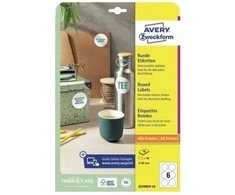 AveryAvery Zweckform Apvalus etiketės Ø 80 mm;