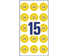 AVERY Avery 6943-2024 Ø 20 mm, 120 Etiketter, Gul Gul 152x70x3,5mm (8stk) - (8 pce pr. blister emballage)