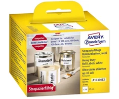 Avery Zweckform Avery A1933083 25 x 25 mm ritinys baltų patvarių poliesterio etikečių, skirtų Dymo LabelWriter™
